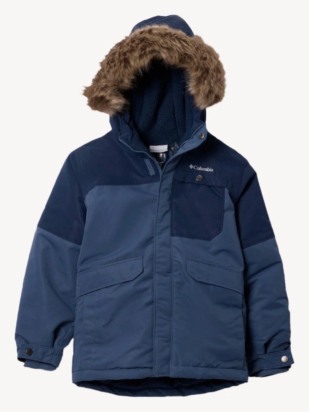 Columbia Boys' Nordic Strider II Blue Hooded Jacket size XS